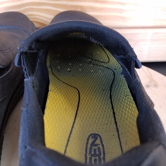 KEEN 1012857D DESTIN Men's 11.5 US Slip On Black Leather Loafers EH Work Shoes - Picture 13 of 16